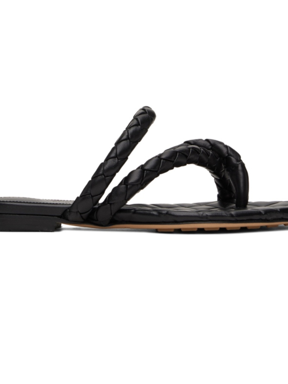 BOTTEGA VENETA Lambskin Leaf Flat Sandals 39